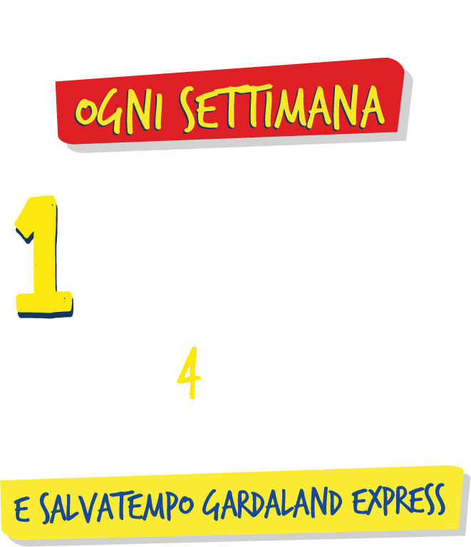 In palio ogni settimana 1 soggiorno esclusivo per 4 persone con ingresso al parco e salvatempo gardaland express